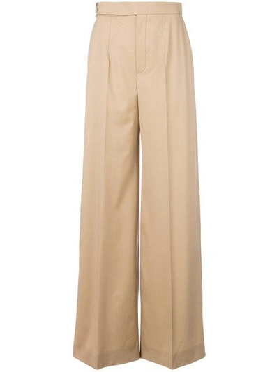 Chloé Flared Tailored Trousers In Brown