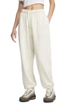 Nike Women's  Sportswear Club Fleece Mid-rise Oversized Sweatpants In Oatmeal Heather/white