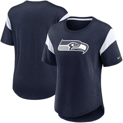Nike Women's Fashion Prime Logo (nfl Seattle Seahawks) T-shirt In Heather College Navy