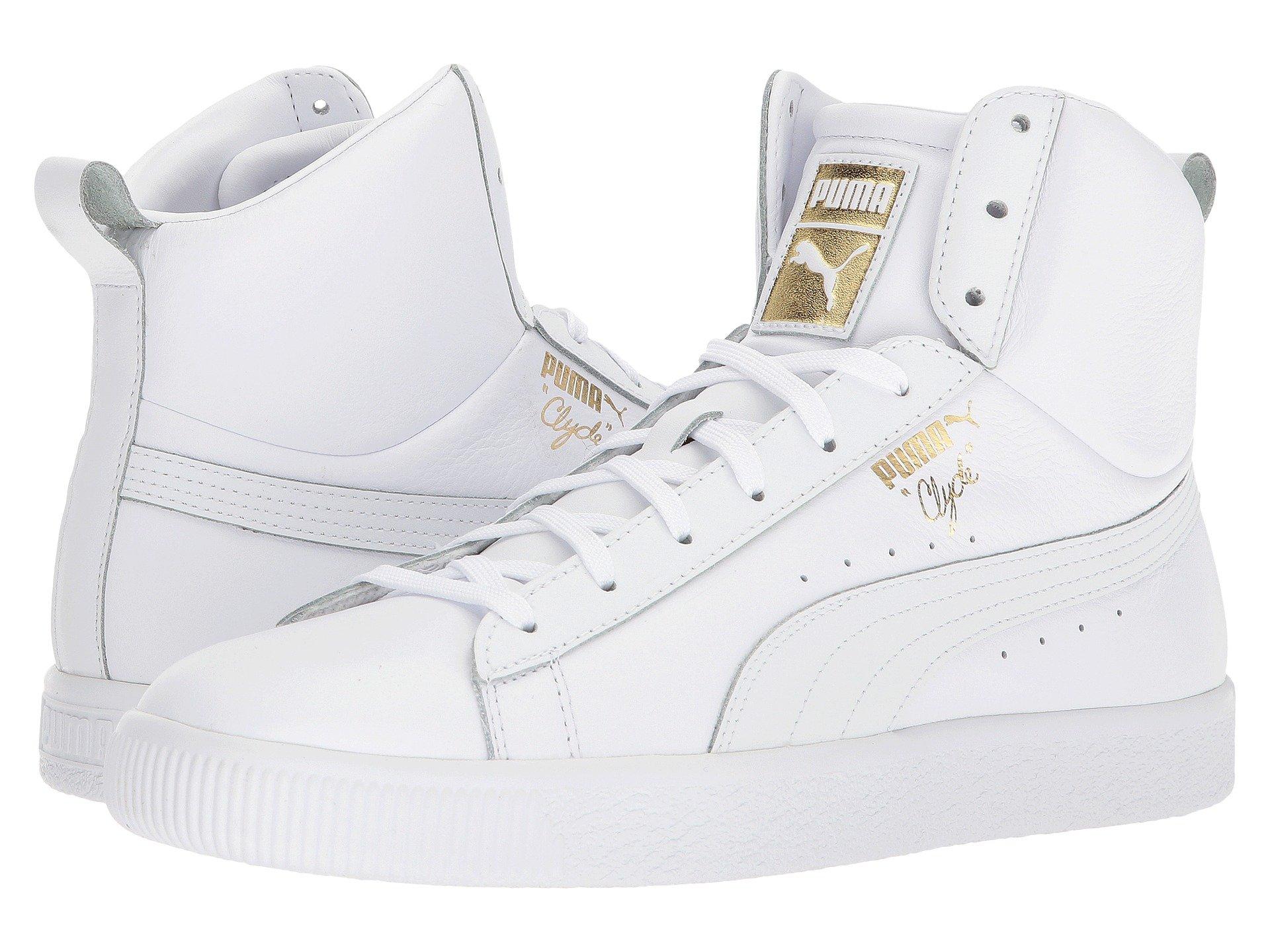 puma clyde core foil white