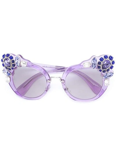 Miu Miu Cat Eye Sunglasses In Pink