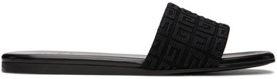 Givenchy 4g Black Monogram Flat Sandals