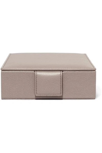 Smythson Textured-leather Jewelry Box In Gray
