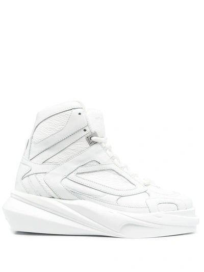 Alyx Chunky High-top Leather Sneakers In White