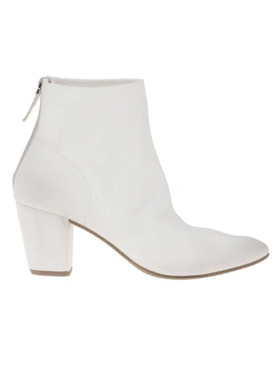 Marsèll Leather Boot In Bianco Optical