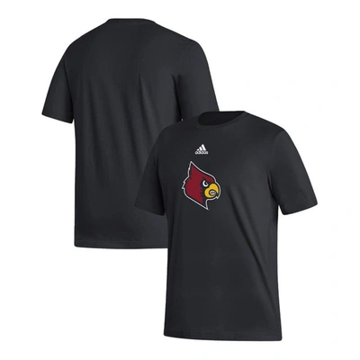 Adidas Originals Adidas Black Louisville Cardinals Team Locker Logo Fresh Recycled T-shirt