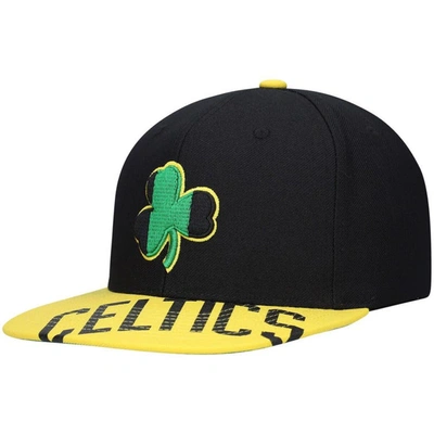 Mitchell & Ness Men's  X Lids Black, Gold Boston Celtics Hardwood Classics Reload 3.0 Snapback Hat In Black,gold