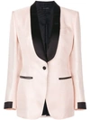 Tom Ford Satin-trimmed Woven Tuxedo Jacket In Light Pink