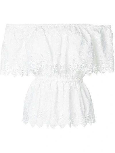 Perseverance London Broderie Anglaise Blouse - White