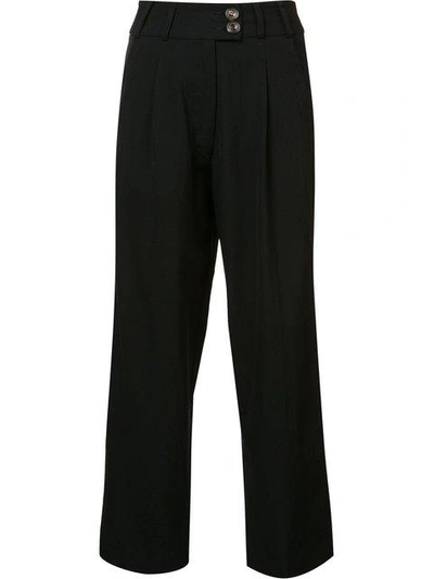 Song For The Mute High-waisted Cropped Trousers - Black
