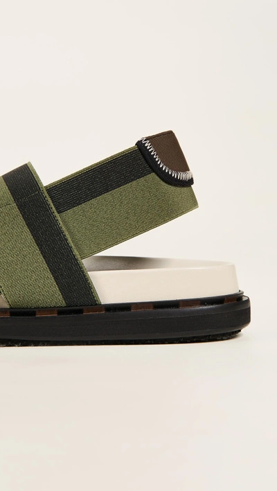 Marni Fussbett Sandals In Green