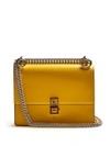 Fendi Kan I Small Leather Cross-body Bag In Yellow