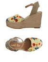 Coral Blue Espadrilles In Yellow