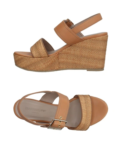 Alberto Guardiani Sandals In Ocher