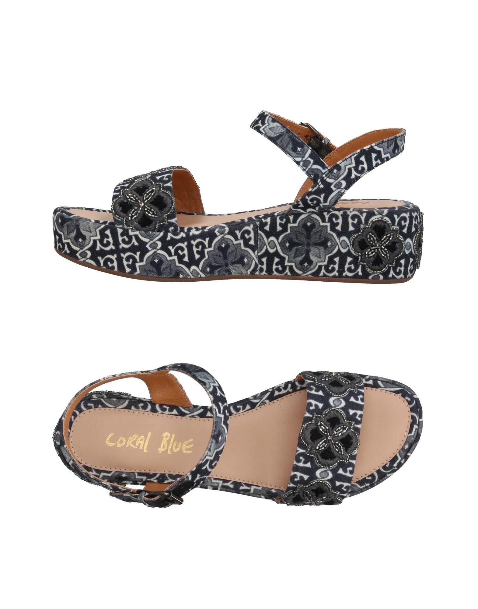 coral blue sandals