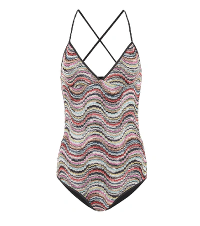 Missoni Mare Metallic Crochet-knit Swimsuit In Female