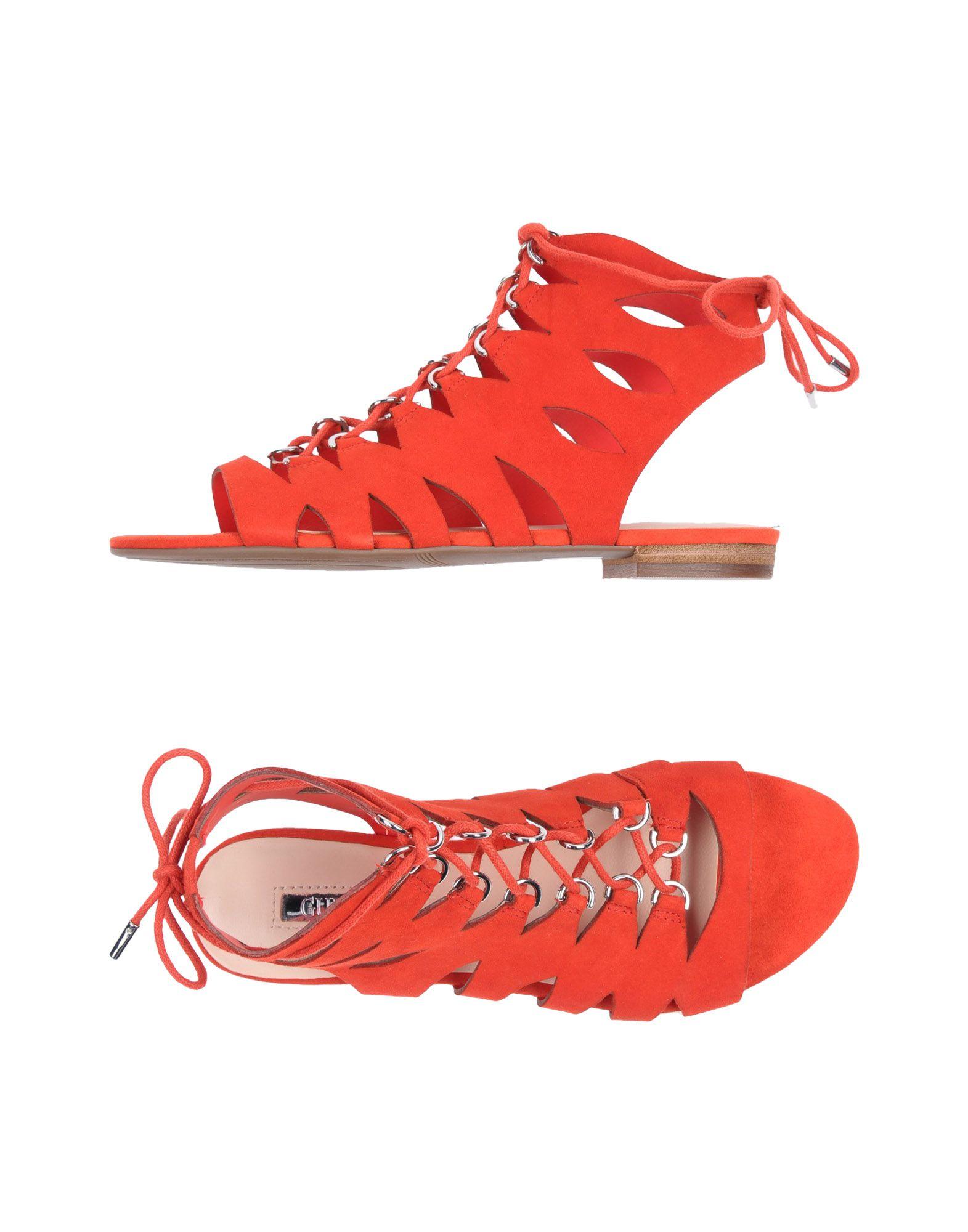 guess sandals red