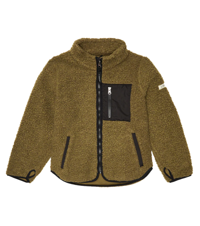 Liewood Nolan Faux-shearling Jacket In Military Green