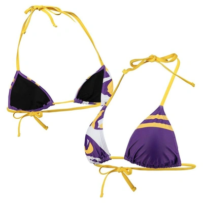 Foco Purple Lsu Tigers Wordmark Bikini Top
