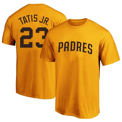 Profile Fernando Tatís Jr. Gold San Diego Padres Big & Tall Name & Number T-shirt
