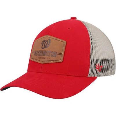 47 ' Red/natural Washington Nationals Rawhide Trucker Snapback Hat