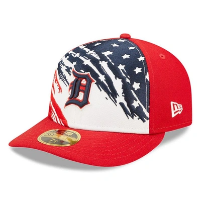 New Era Red Detroit Tigers 2022 4th Of July Low Profile 59fifty Fitted Hat