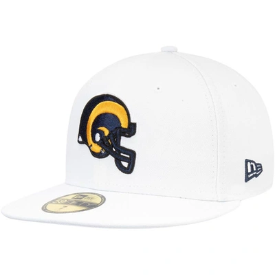 New Era White Los Angeles Rams Historic Omaha 59fifty Fitted Hat