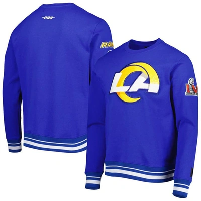 Pro Standard Royal Los Angeles Rams Mash Up Pullover Sweatshirt
