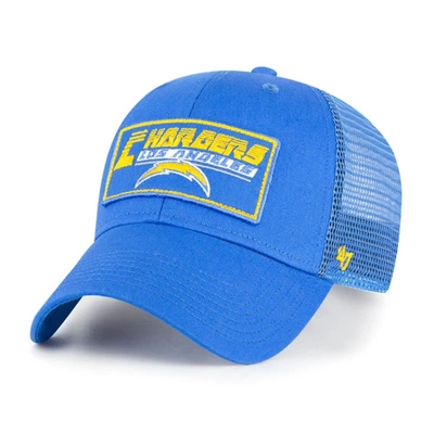 47 Kids' Youth ' Powder Blue Los Angeles Chargers Levee Mvp Trucker Adjustable Hat