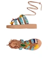 Coral Blue Flip Flops In Blue