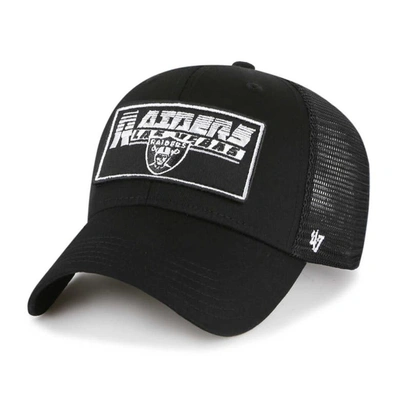 47 Kids' Youth ' Black Las Vegas Raiders Levee Mvp Trucker Adjustable Hat