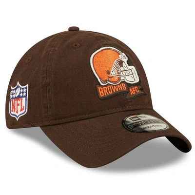 New Era Kids' Youth  Brown Cleveland Browns 2022 Sideline Adjustable 9twenty Hat