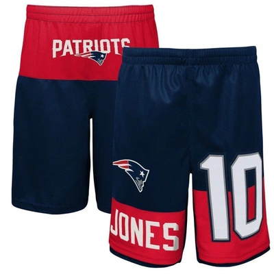Outerstuff Kids' Youth Mac Jones Navy New England Patriots Name & Number Player Shorts