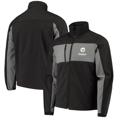 Dunbrooke Black Pittsburgh Steelers Circle Zephyr Softshell Full-zip Jacket