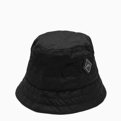 A-cold-wall* Black Nylon Bucket Hat With Logo
