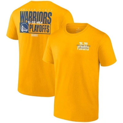 Fanatics Branded Gold Golden State Warriors 2022 Nba Playoffs Dunk T-shirt
