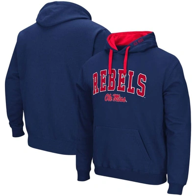 Colosseum Men's  Navy Ole Miss Rebels Big And Tall Arch And Logo 2.0 Pullover Hoodie