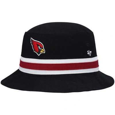 47 ' Black Arizona Cardinals Striped Bucket Hat