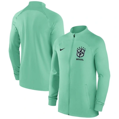 Nike Brazil National Team Green Strike Raglan Full-zip Performance Track Jacket