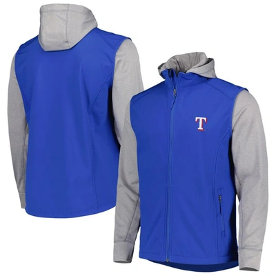 Dunbrooke Men's  Royal, Heather Gray Texas Rangers Alpha Full-zip Jacket In Royal,heather Gray