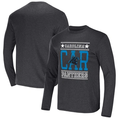 Nfl X Darius Rucker Collection By Fanatics Heathered Charcoal Carolina Panthers Long Sleeve T-shirt In Heather Charcoal