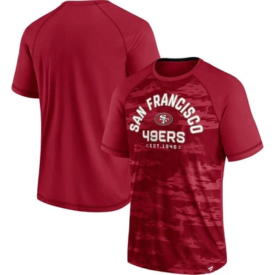 Fanatics Branded Scarlet San Francisco 49ers Hail Mary Raglan T-shirt