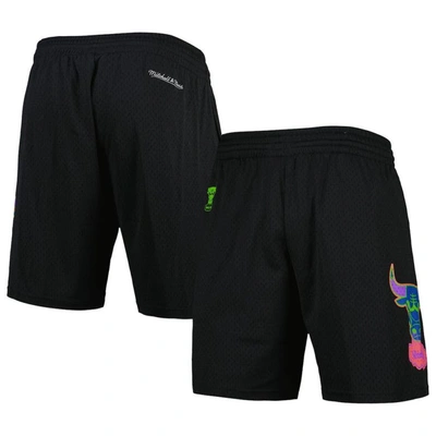 Mitchell & Ness Men's  Black Chicago Bulls Hardwood Classics Color Bomb Energy Shorts