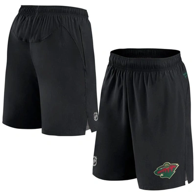 Fanatics Branded Black Minnesota Wild Authentic Pro Rink Shorts