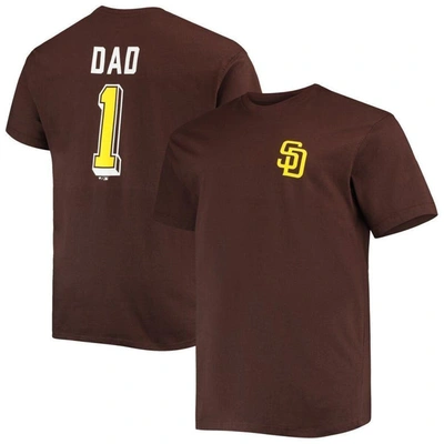 Profile Men's Brown San Diego Padres Big And Tall Father's Day #1 Dad T-shirt