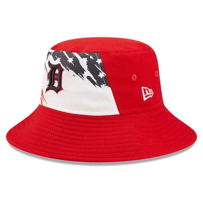New Era Red Detroit Tigers 2022 4th Of July Bucket Hat