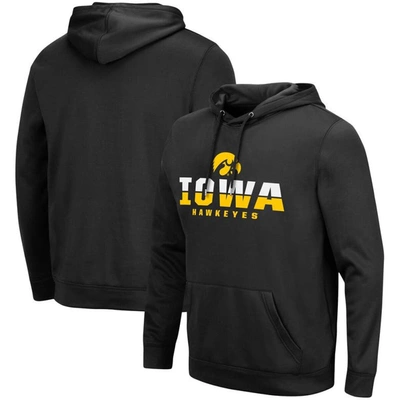 Colosseum Black Iowa Hawkeyes Lantern Pullover Hoodie