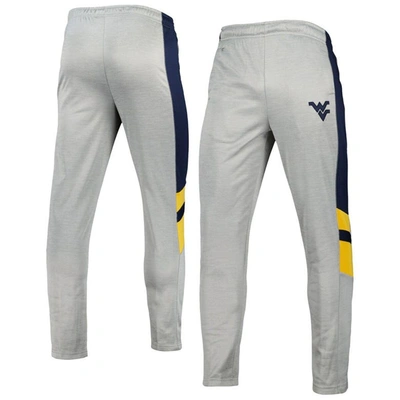 Colosseum Men's  Heathered Grey And Navy West Virginia Mountaineers Bushwood Trousers In Heathered Grey,navy