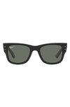 Ray Ban Mega Wayfarer 51mm Polarized Sunglasses In Black