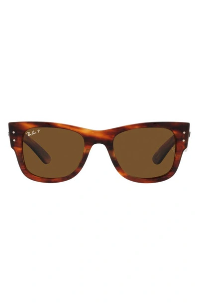 Ray Ban Mega Wayfarer 51mm Polarized Sunglasses In Havana/brown Polarized
